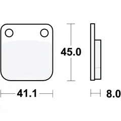 Brake pad sinter si TRW altn 7376965 for: Yamaha YFM, YFZ, YFS, Kawasaki KVF, KX, KLX