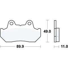 Bremsklotz Sinter hinten TRW Alternative: 7328545 passend für: Honda GL, VF, CX