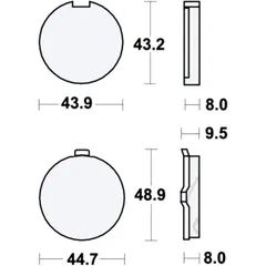 Bremsklotz Standard TRW Alternative: 7325954 passend für: Hyosung GA, GF