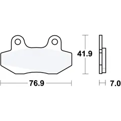 Bremsklotz Scooter TRW Alternative: 7320513 passend für: Baotian BT125T - 2A, BT125 - 12C1, BT125T - 12E1