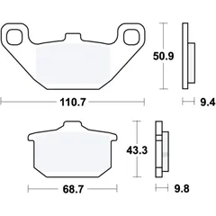 Bremsklotz Standard TRW Alternative: 7326952 passend für: Kawasaki GPZ, EN, VN