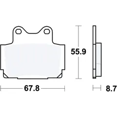 Bremsklötze Sinter für TRW 7870055