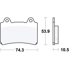 Bremsklotz Standard TRW für Motorräder 7871809