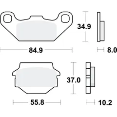 Brake pad sinter si trw MCB560SI
