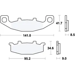 Bremsklotz Sinter hinten TRW Alternative: 7328636 passend für: Kawasaki ZR, GPX, ZZR