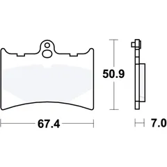 Bremsklotz Standard TRW Alternative: 7370729 passend für: Aprilia RS, AF1, Tuono