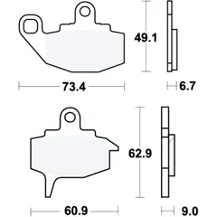 Bremsklotz Standard TRW Alternative: 7320050 passend für: Kawasaki KX, KLR