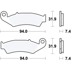 Bremsklotz Sinter SI TRW Alternative: 7377039 passend für: Honda NX, CR, XR