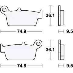 Bremsklotz Sinter RSI TRW Alternative: 7324452 passend für: Honda CR, XR