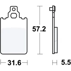Bremsklotz Standard TRW Alternative: 7373996 passend für: Malaguti F (12, 15), Centro, CR1