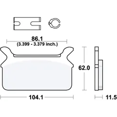 Bremsklotz Standard für Motorräder