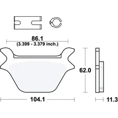 Bremsklotz Standard TRW für Motorräder 7870454