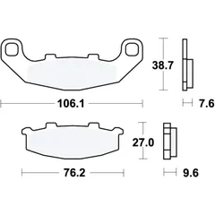 Bremsklotz Sinter vorne TRW Alternative: 7375116 passend für: Kawasaki GPZ, KR - 1