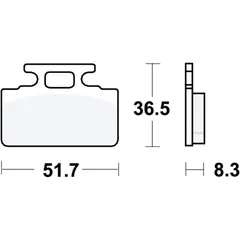 Bremsklotz Standard TRW Alternative: 7320161 passend für: SYM Mio, DD, Tonik