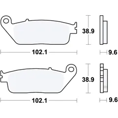 Bremsklotz Sinter hinten TRW Alternative: 7329154 passend für: Honda VT, NC, CB