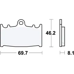 Bremsklotz Carbon CRQ TRW passend für: Kawasaki ZZR, VN, ZXR, Husaberg FS, FE, FC