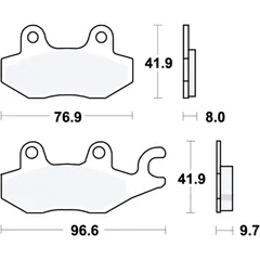 Bremsklotz Sinter hinten TRW Alternative: 7328826 passend für: Triumph Tiger, Trident, Sprint