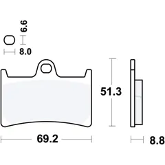 Bremsklotz Carbon CRQ TRW passend für: Yamaha XP