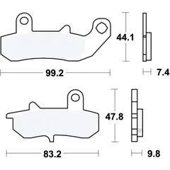 Bremsklotz Sinter hinten TRW Alternative: 7376900 passend für: Suzuki RG