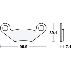 Bremsklotz Standard TRW Alternative: 7325301 passend für: Polaris Sportsman, Trail Boss, Scrambler