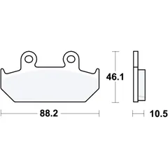 Bremsklotz Sinter vorne TRW Alternative: 7328628 passend für: Honda GL, NX, VT, XL