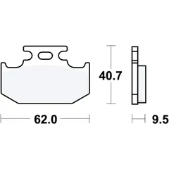 Bremsklotz Sinter SI TRW Alternative: 7377112 passend für: Kawasaki KX, KLX