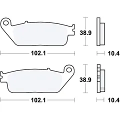 Brake pad sinter scooter TRW altn 7322670 for: Honda SH, FJS, NSS, Yamaha YP, VP
