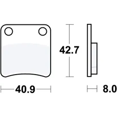 Brake pad standard TRW alternative: 7320533 for: Daelim SJ, SE, Tapo, MBK CS