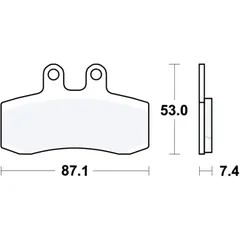 Bremsklotz Standard TRW passend für: MZ/MUZ Baghira, Mastiff, SM, Aprilia Pegaso