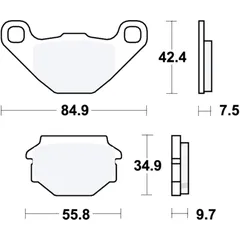 Bremsklotz Standard TRW Alternative: 7375397 passend für: Sachs ZX, XTC, Roadster