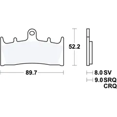 Bremsklotz Carbon CRQ TRW passend für: Kawasaki ZRX, ZX - 9R, ZX - 7R
