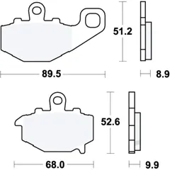 Bremsklotz Sinter hinten TRW Alternative: 7329279 passend für: Kawasaki Z, ZX - 6R, ER - 6F