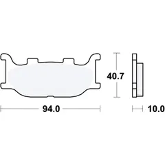 Bremsklotz Sinter Scooter TRW Alternative: 7322894 passend für: Yamaha YP, XP