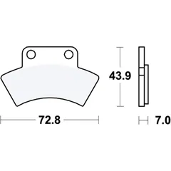 Bremsklotz Sinter SI TRW Alternative: 7325426 passend für: Polaris Sportsman, Outlaw, Trail Boss