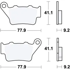 Bremsklotz Sinter hinten TRW Alternative: 7370075 passend für: BMW F (800, 650, 900, 850, 750, 700), S, G, C1