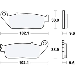 Bremsklotz Sinter vorne TRW Alternative: 7377040 passend für: Honda VT, NC, CB, SH