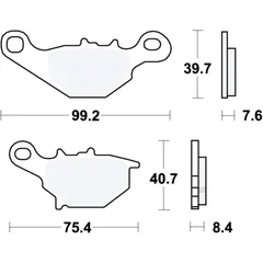 Bremsklotz Standard Offroad TRW Alternative: 7379431 passend für: Suzuki DR - Z, RM