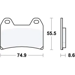 Bremsklotz Carbon CRQ TRW passend für: Moto Guzzi California, V7, V9, Ducati Monster, Multistrada, Supersport