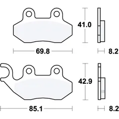 Bremsklotz Scooter TRW Alternative: 7320536 passend für: SYM Symphony, Jet, Jet14