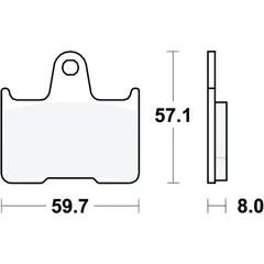 Bremsklotz Sinter hinten TRW Alternative: 7324023 passend für: Kawasaki ZZR, GTR, ZX - 7RR 7874662