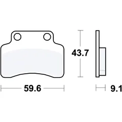 Bremsklotz Scooter TRW Alternative: 7321888 passend für: Keeway F - Act, RY8, Matrix