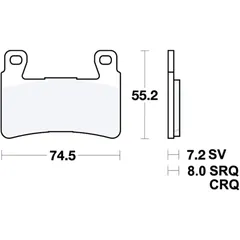 Bremsklotz Carbon CRQ TRW passend für: Honda CBR, CB, VTR