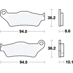 Bremsklotz Sinter hinten TRW Alternative: 7324254 passend für: BMW R, S, K, M