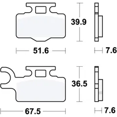 Brake pads offroad TRW altn 7325582 for: Kawasaki KX, Suzuki RM