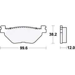 Bremsklotz Sinter Scooter TRW Alternative: 7323009 passend für: Yamaha XP