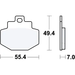 Bremsklotz Sinter Scooter TRW Alternative: 7323025 passend für: Vespa GTS, GTV, 946