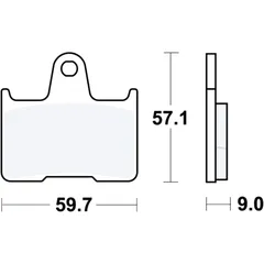 Bremsklotz Sinter hinten TRW Alternative: 7324023 passend für: Kawasaki ZZR, GTR, ZX - 7RR