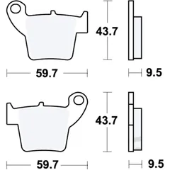 Brake pads offroad TRW altn 7323918 for: Honda CRF, CR, HM - Moto CRE - F, CRM - F, Derapage