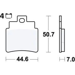 Brake pad sinter si TRW alternative: 7370154 for: Kymco Maxxer, MXU, Grand Dink