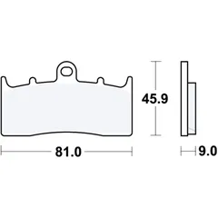 Brake pad standard TRW alternative: 7329287 for: BMW K, R, Kawasaki ZRX